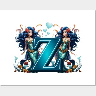 Mermaid Alphabet The Letter Z Posters and Art